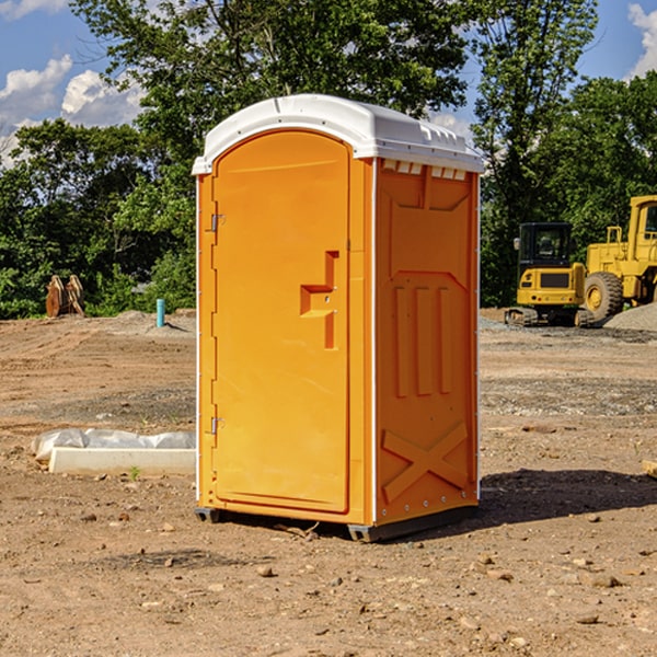 how often are the portable toilets cleaned and serviced during a rental period in Mystic GA